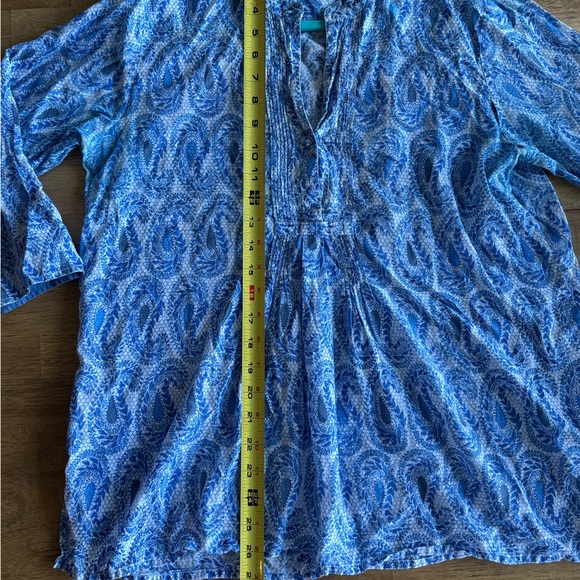 Roberta Roller Rabbit Blue Patterned Tunic - Picture 2 of 6